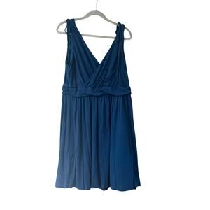 Ann Taylor LOFT Blue Sleeveless Empire Waist Dress XL